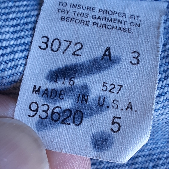 Vtg, Levi Strauss Lot#71526-0214, USA Size 50 Trucker Style - Picture 10 of 16